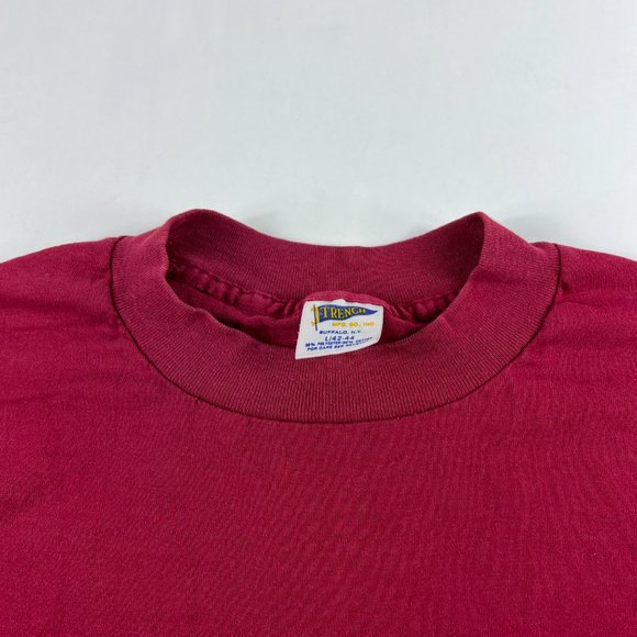 VTG 90s Trench Washington Redskins Shirt Fits Small Red Single Stitch Tag Large - Picture 8 of 15